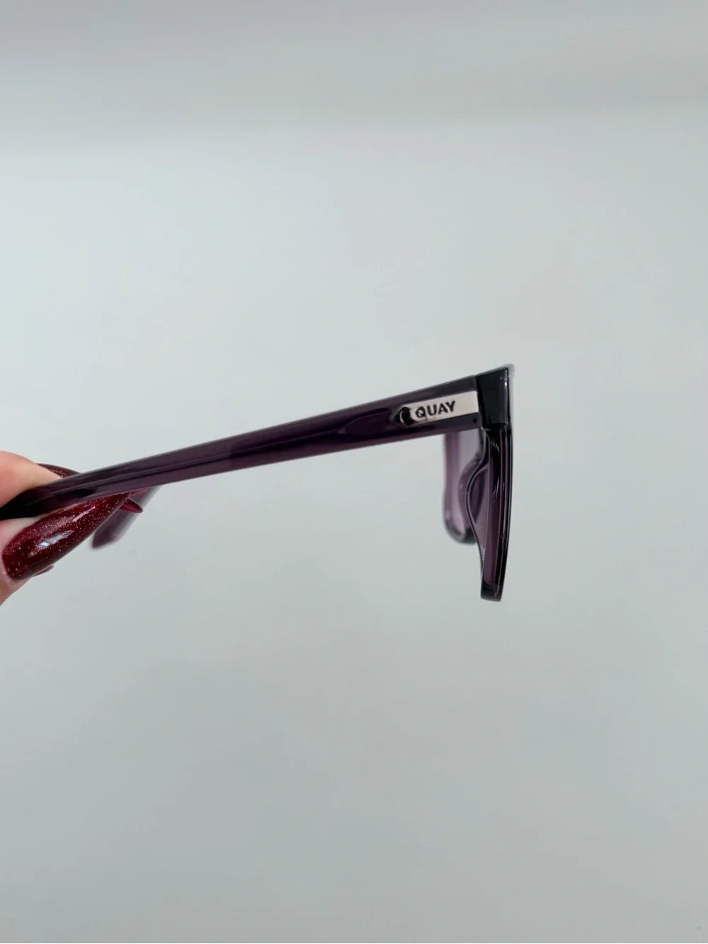 QUAY After Party Purple Oversized Cat Eye Sunglasses NWT